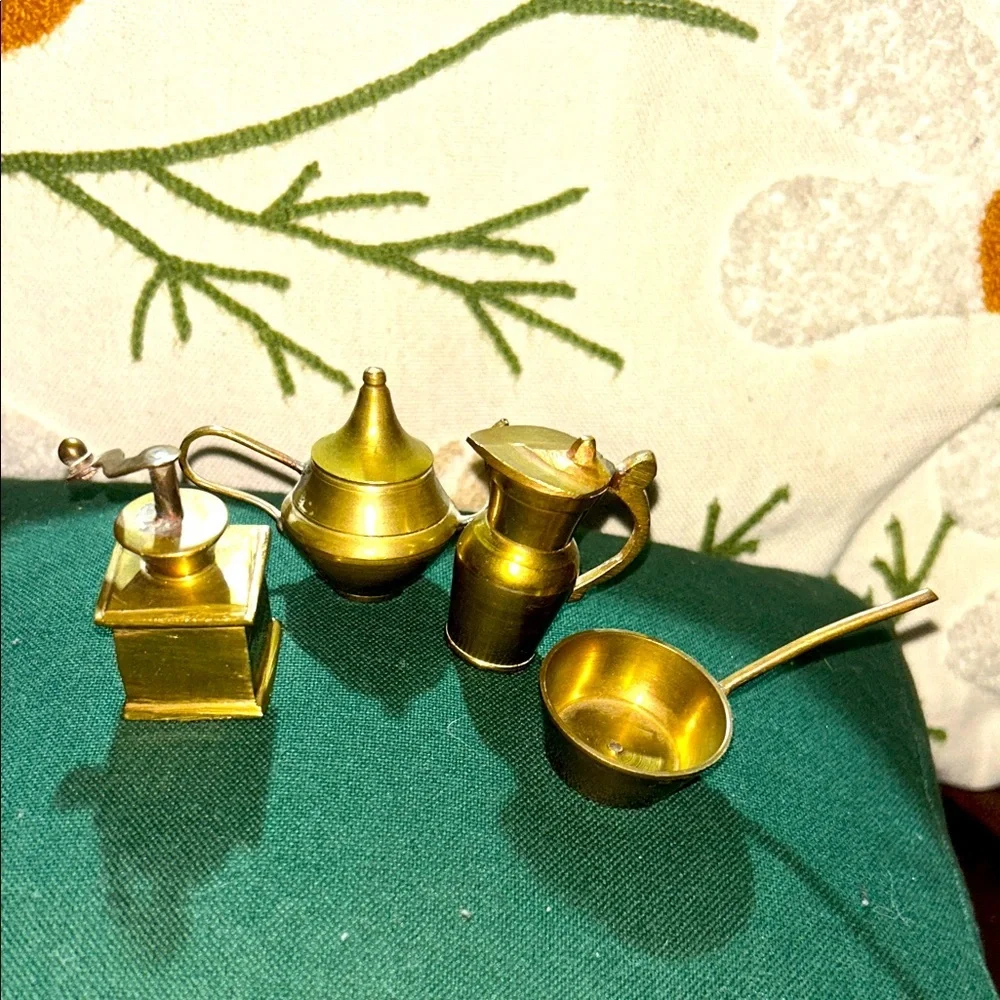 Vintage Brass Miniature Dollhouse Accents